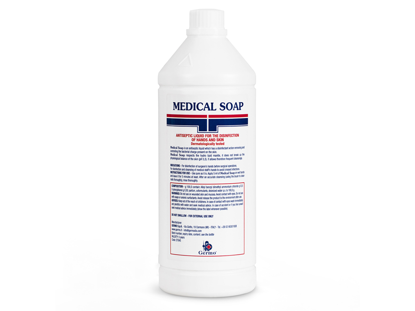 MEDICAL SOAP sapone disinfettante, flacone da 1 litro