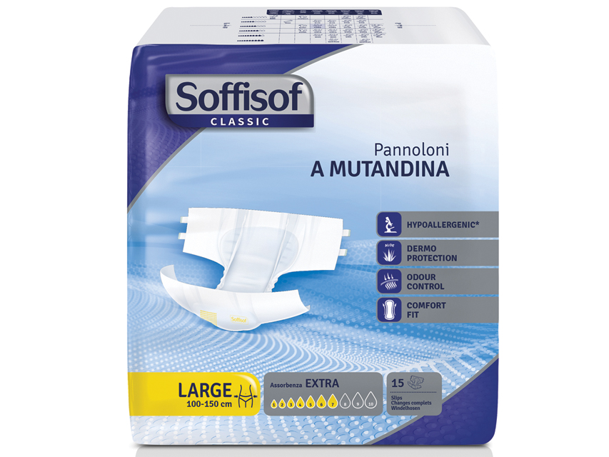 PANNOLONI SOFFISOF CLASSIC - incontinenza moderata - large