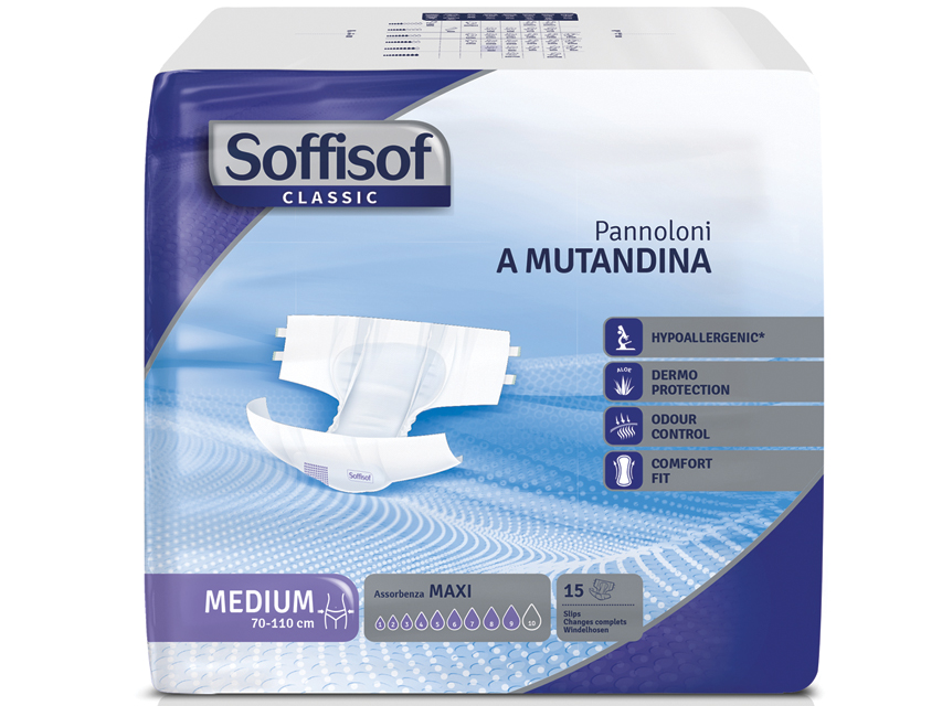 PANNOLONI SOFFISOF CLASSIC - incontinenza forte - medio