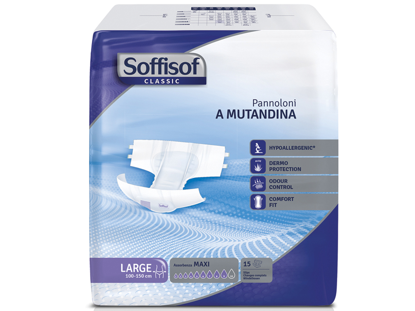 PANNOLONI SOFFISOF CLASSIC - incontinenza forte - large