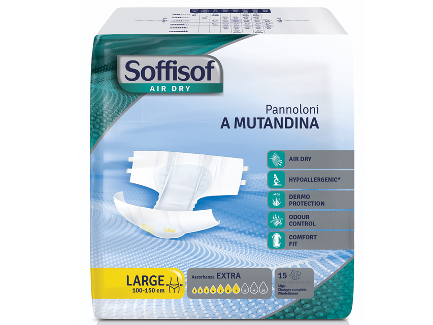 PANNOLONI SOFFISOF AIR DRY - incontinenza moderata - large