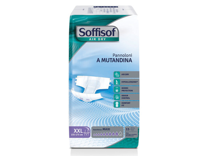 PANNOLONI SOFFISOF AIR DRY - incontinenza forte - XX-large