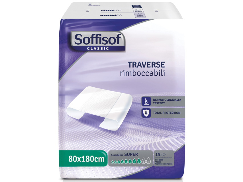TRAVERSA LETTO ASSORBENTE SOFFISOF 80x180 cm - alta assorbenza