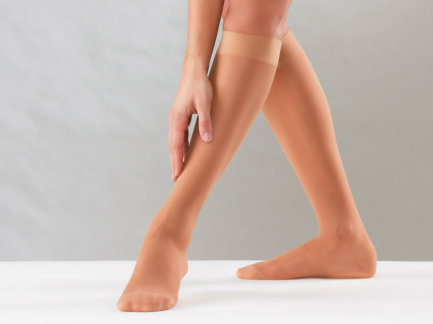 [41108] GAMBALETTO - S/M - forte compressione - beige