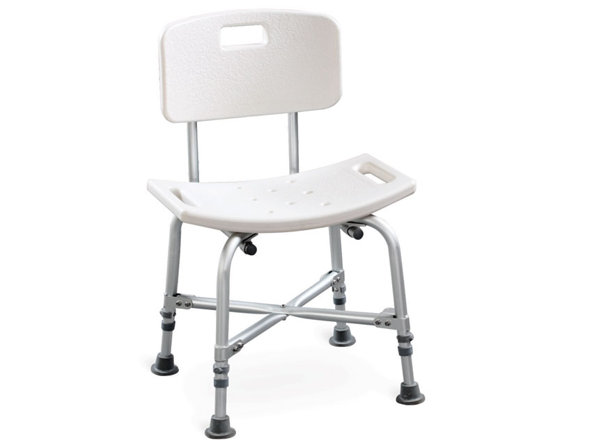 SEDIA DA BAGNO RINFORZATA con schienale - portata 100 kg