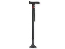 BASTONE DI SICUREZZA CON LUCE - con base a 4 piedini - nero