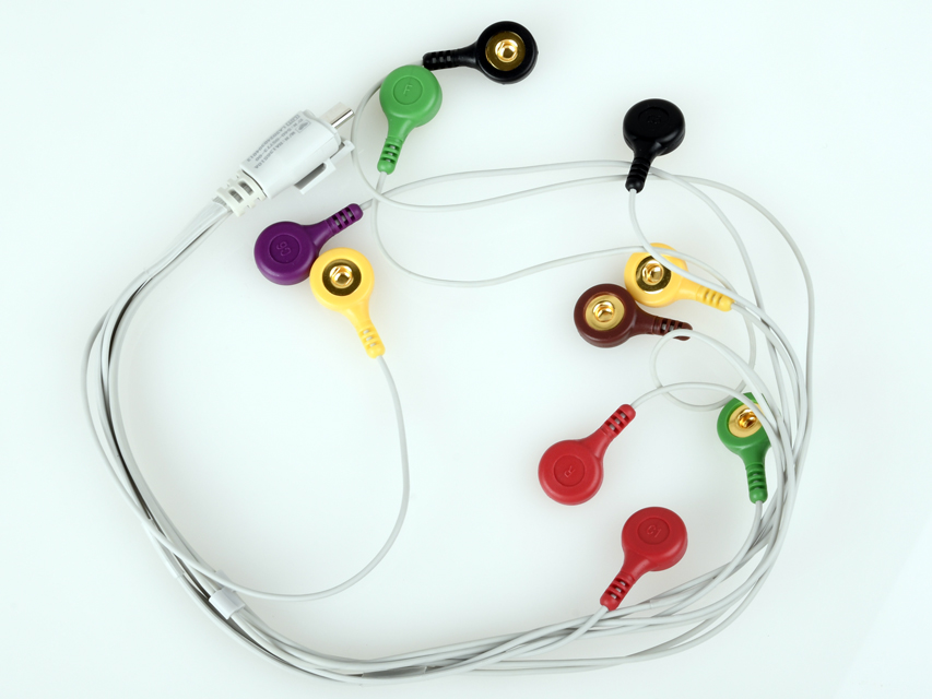 [54303] CAVO DERIVAZIONI ECG - 10 elettrodi a bottone - ricambio per 54300