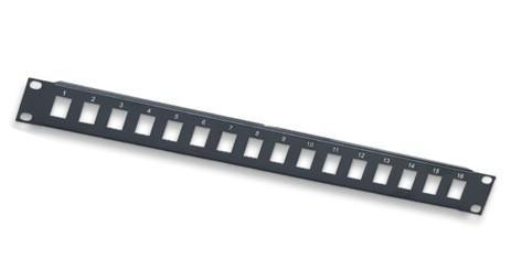 [I-KS_PP-16-BK] Pannello Patch Modulare 16 Posti 1 HE Nero