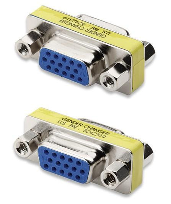 [IADAP_735-15HD] Mini Gender Changer VGA DB 15 poli HD F/F