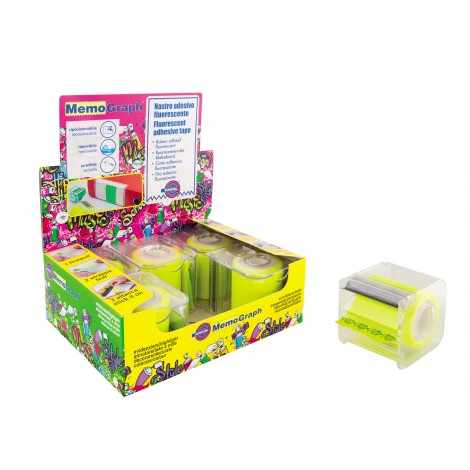 Memograph dispenser 50mmx10m giallo fluo