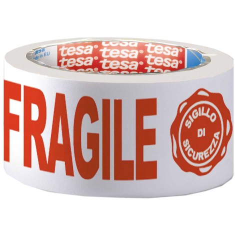 Nastro adesivo FRAGILE, con sigillo di garanzia