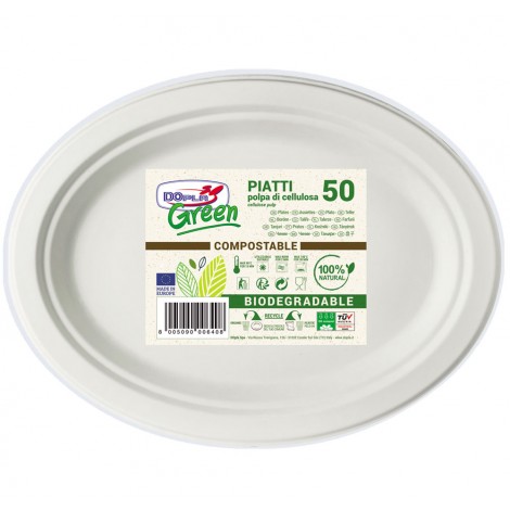Piatti ovali BIO Polpa, 50pz