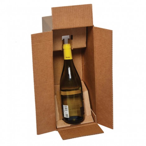 [BS0384] Scatola per bottiglie RICICLABILE, 1 bottiglie 0,7...