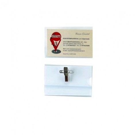 [SM2091S] Portanome con clip e spilla