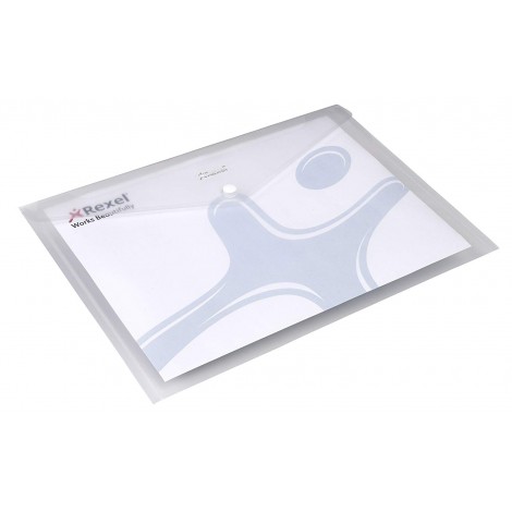 Busta con bottone Ice A4 - 21x29,7cm