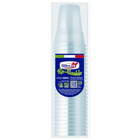 Bicchieri RE-USABLE 300ml, 25pz