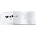 Porta badge semirigido, con clip