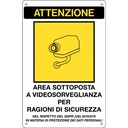 Cartello "Area sottoposta a videosorveglianza"
