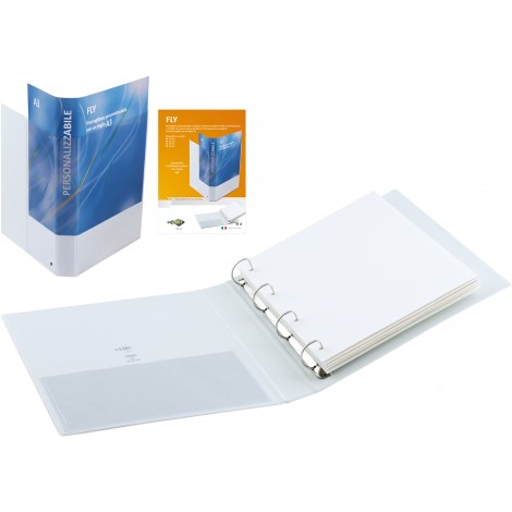 Raccoglitori personalizzabili Fly 22x30cm d. 3cm b...