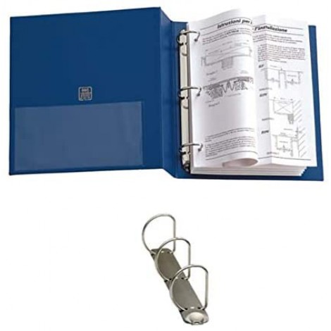 [SE0557] Raccoglitori Stelvio 22x30cm d. 5.5cm blu