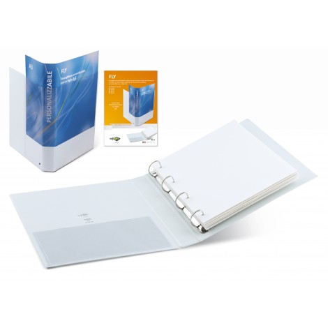 Raccoglitori personalizzabili Fly 22x30cm d.9cm bi...