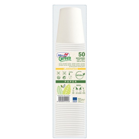 [DP0031] Bicchieri BIO Carta, 180ml, 50pz