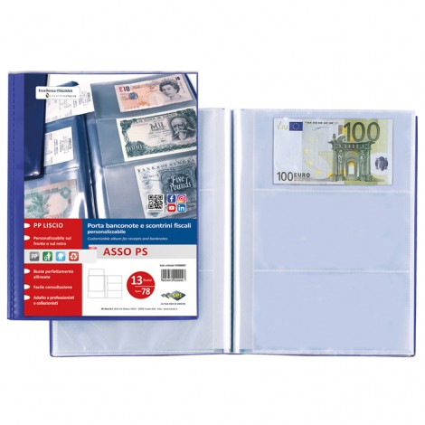 Album personalizzabili Asso PS, 13 buste 24x31cm