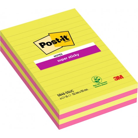 Foglietti post-it Super Sticky Grandi Formati 5845...