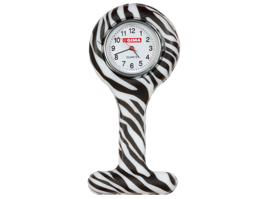 [20422] OROLOGIO PER INFERMIERI - rotondo - fantasia zebra