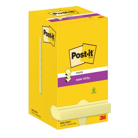 [RM0369] Foglietti post-it Super Sticky Giallo Canary R330-...