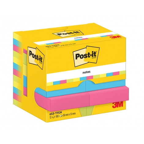Foglietti post-it Colori Energetic 653 38x51mm