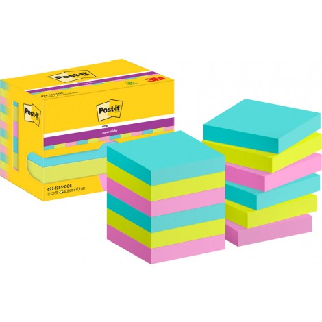 Foglietti post-it Super Sticky 622 Cosmic 47,6x47...