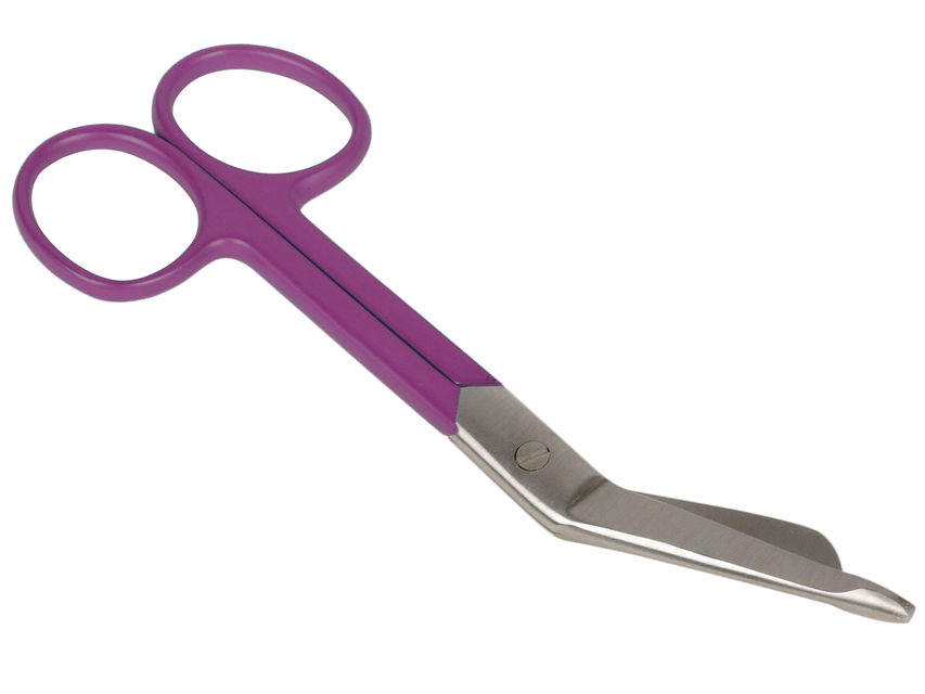 [20502] FORBICI PER BENDE - anelli viola - 14 cm