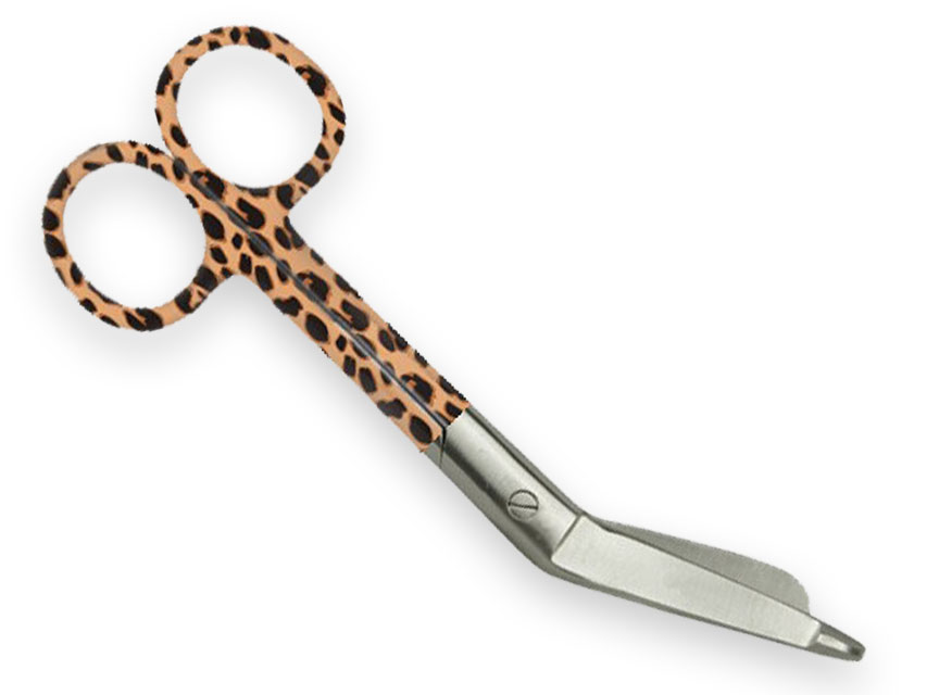 [20511] FORBICI PER BENDE - fantasia leopardo - 14 cm