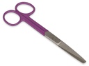 FORBICI RETTE PUNTE ALTERNE - anelli viola - 14 cm