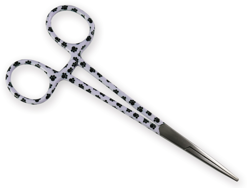 PINZA EMOSTATICA RETTA - fantasia orme - 16 cm