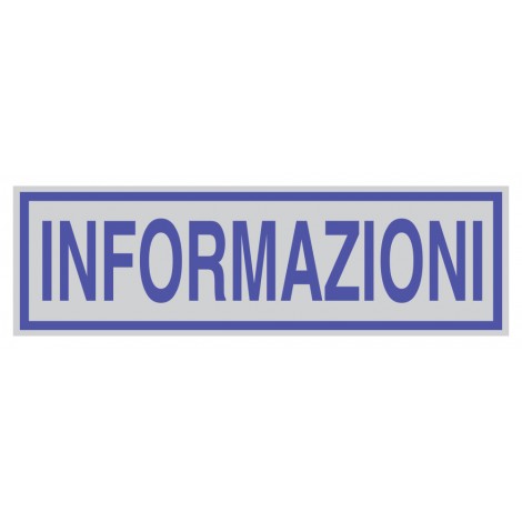 Targhetta INFORMAZIONI