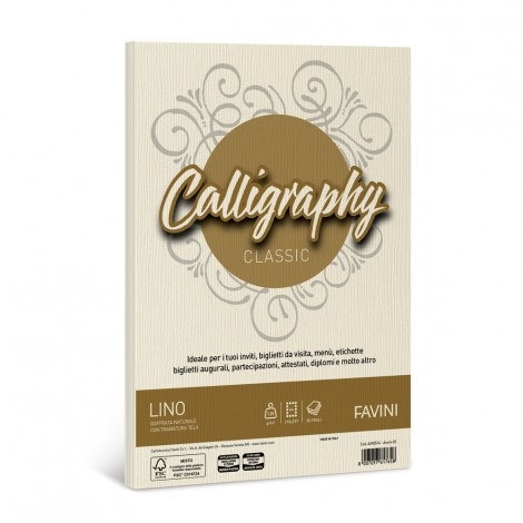 Calligraphy - Carta lino A4