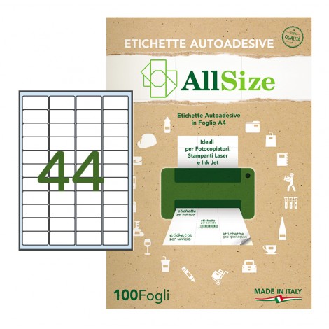 Etichette adesive in fogli A4