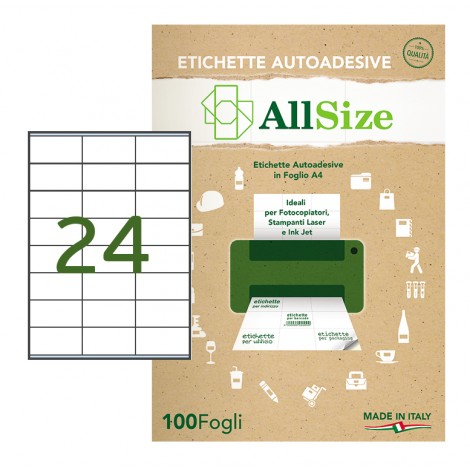Etichette adesive in fogli A4