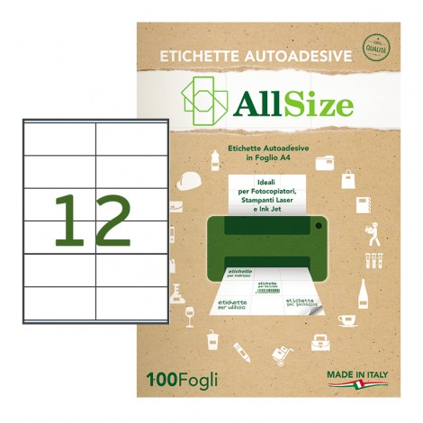Etichette adesive in fogli A4