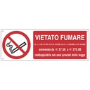 Cartello "Divieto fumare Art. 51 Legge 3 16/01/03 ...