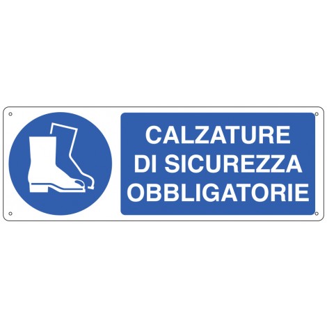 Cartello "Calzatura di sicurezza obbligatoria"