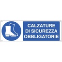 Cartello "Calzatura di sicurezza obbligatoria"