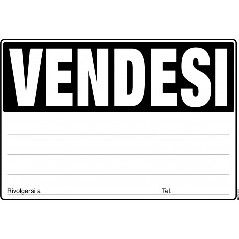 Cartello "Vendesi"