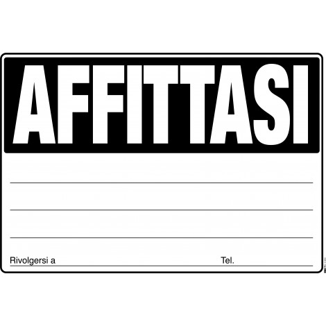 Cartello "Affittasi"