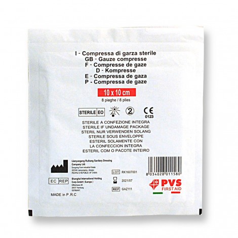 Garza sterile compressa, 10x10cm