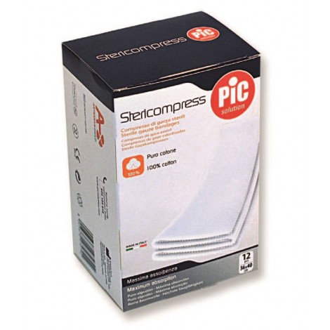 Garza sterile compressa, 18x40cm, 12pz