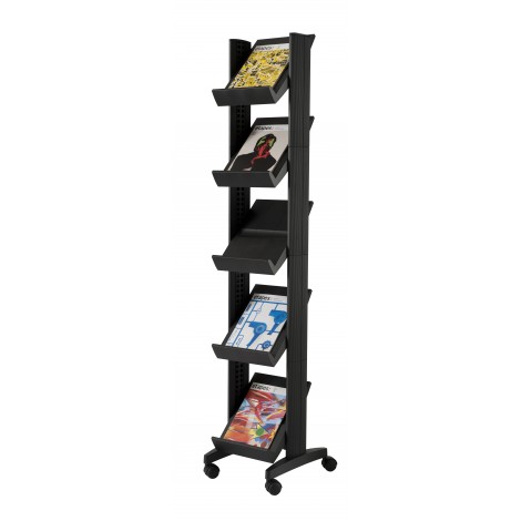 [PF0015] Portariviste CORNER da terra, 5 ripiani