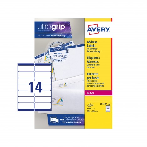 Ultragrip - Etichette adesive in fogli A4